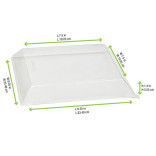 Clear PET Lid for 210SAMBQ2323 L:9.05in W:9.05in H:1.33in - 25 pcs Clear PET Lid for 210SAMBQ2323 L:9.05in W:9.05in H:1.33in - 25 pcs